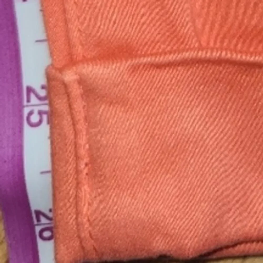J Brand Luxe Sateen‎ Orange Mid-Rise Skinny Crop Pants NWT